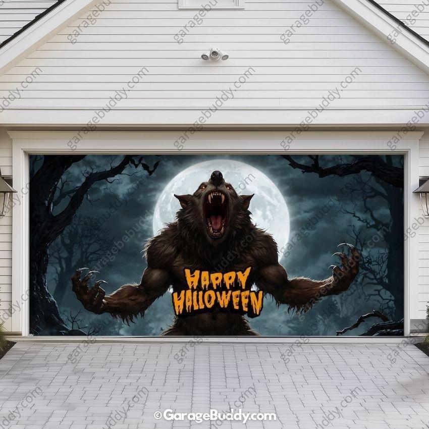 Werewolf Scene | Halloween Garage Door Cover