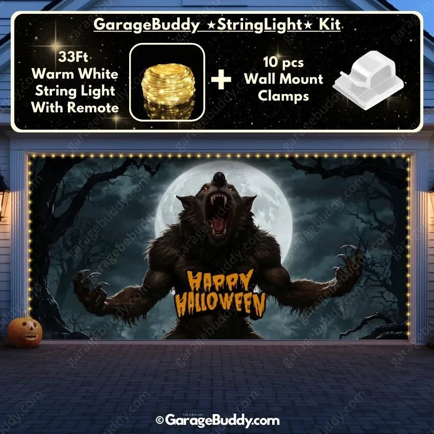 Werewolf Scene | Halloween Garage Door Cover
