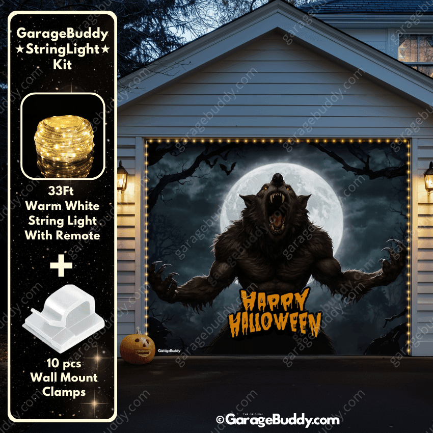 Werewolf Scene | Halloween Garage Door Cover