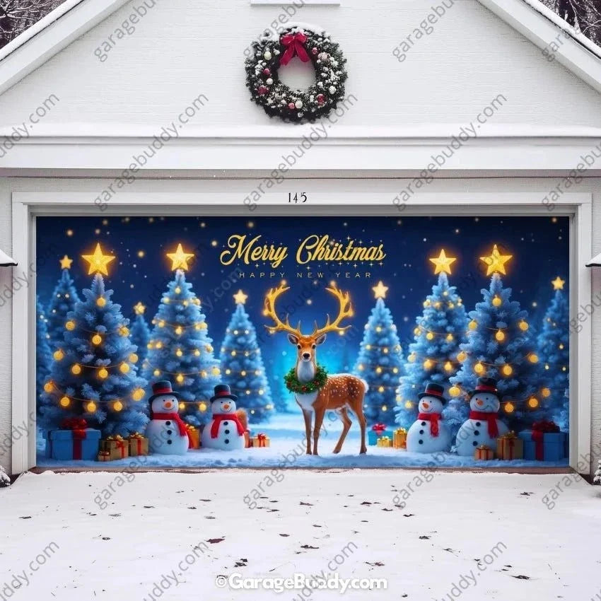 Winter Wonderland (Glow) | Christmas Garage Door Cover