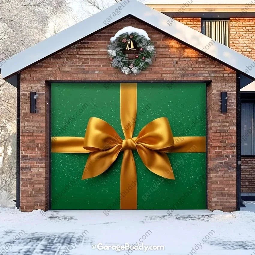 Gift Wrap (Green) | Christmas Garage Door Cover