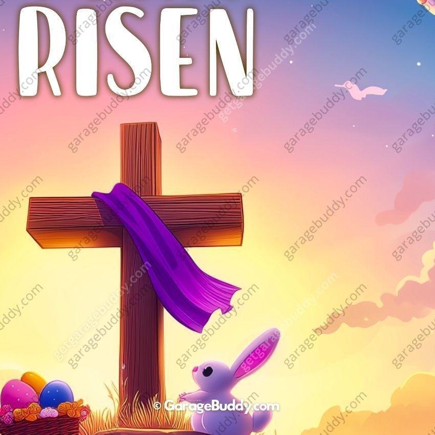 He Is Risen (Easter) | Festive Garage Door Cover