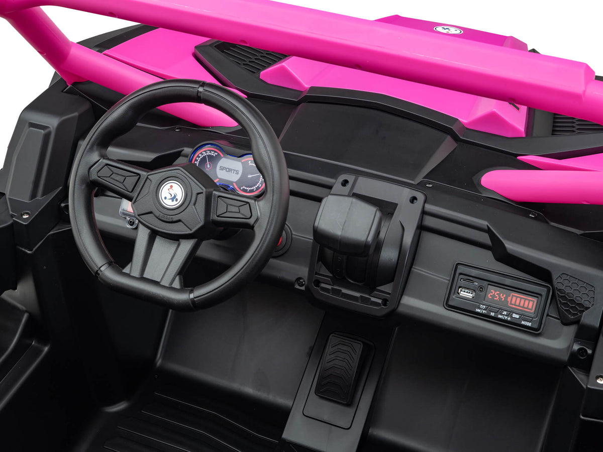 24V Ridington MAX-R All Terrain Ride-On Buggy with Remote - Pink