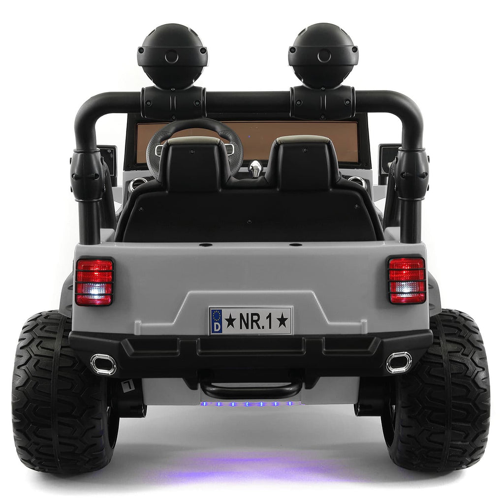 Trail Explorer 24V Kids Ride-On Car Truck with R/C Parental Remote | Gray