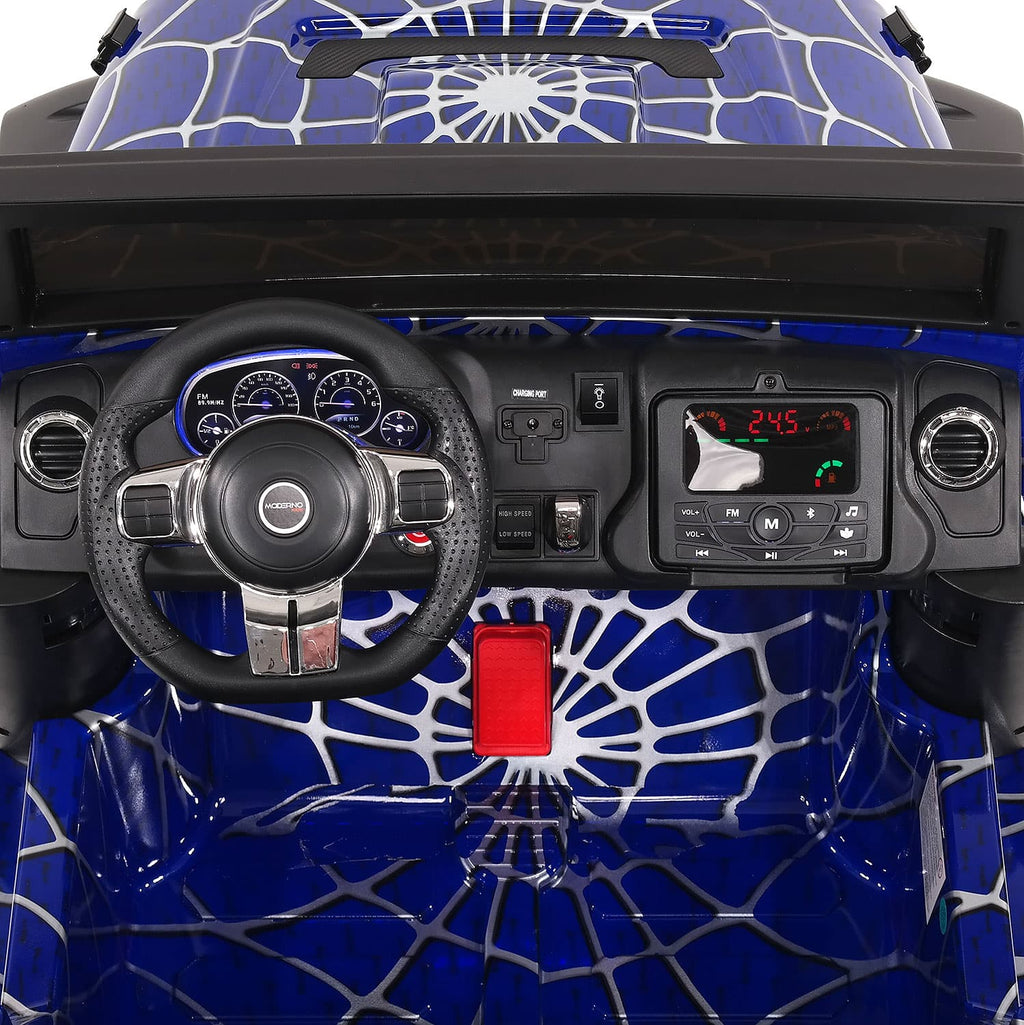 Trail Explorer 24V Kids Ride-On Car Truck with R/C Parental Remote | Spider Blue