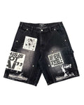 Mixed Emotions AI Denim Shorts Black