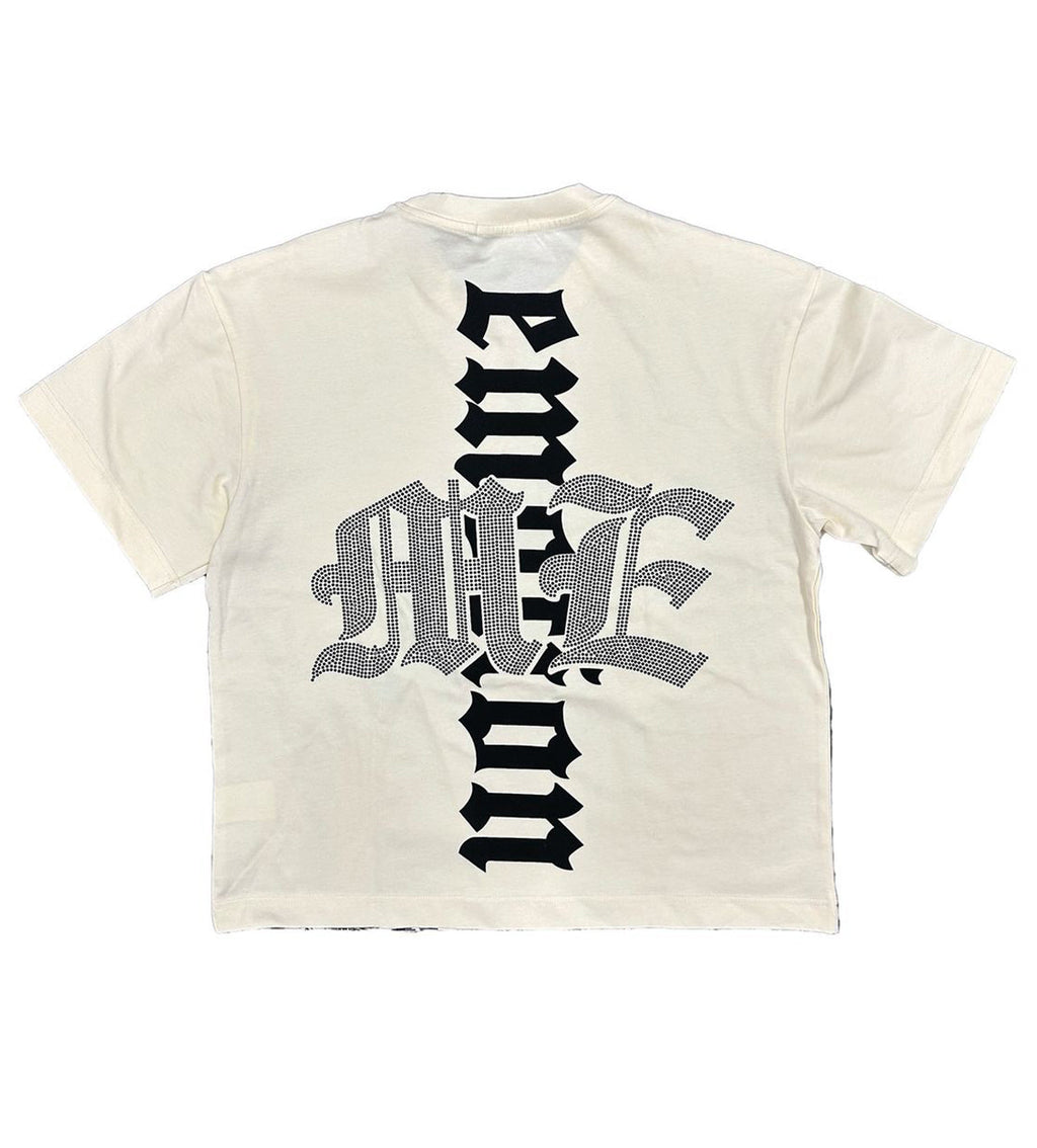 Mixed Emotions Beach Rhinestone Tee Cream