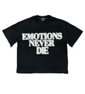 Mixed Emotions End Rhinestone Tee Black