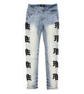 Mixed Emotions Monogram Denim Light Blue Wash (Blue/Black)