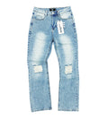Mixed Emotions ME Rhinestone Denim Blue Wash