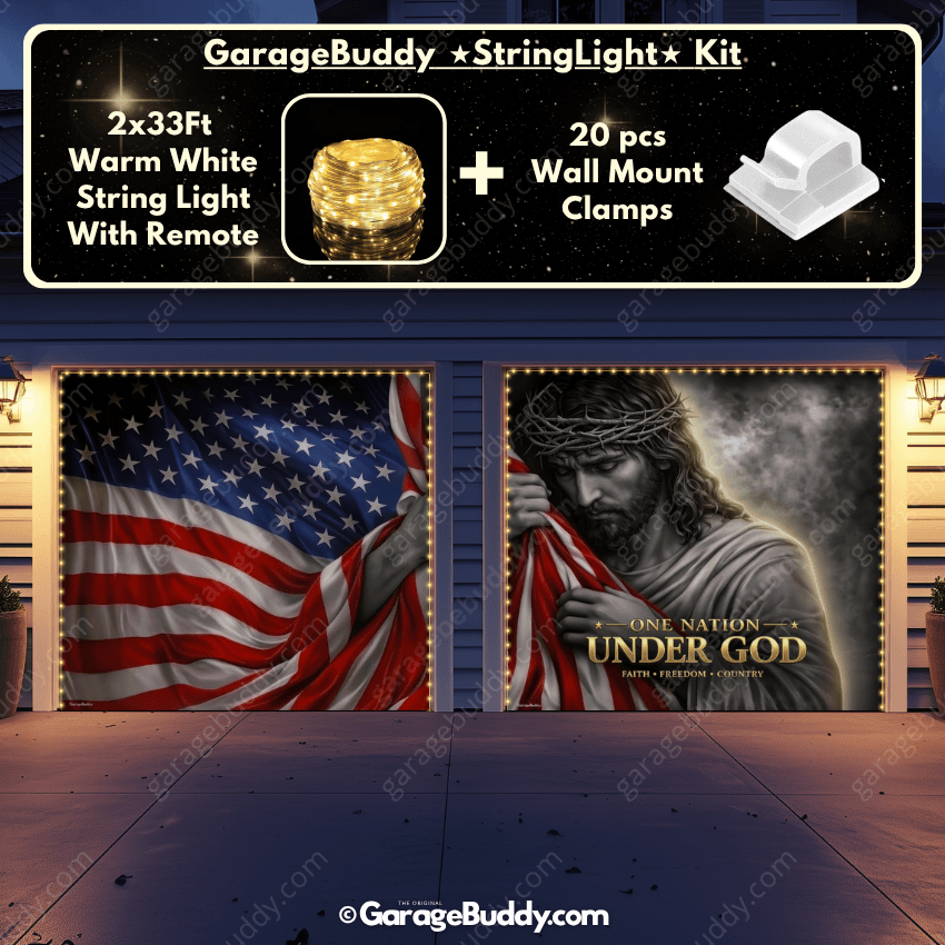 One Nation Under God | Patriotic Garage Door Cover