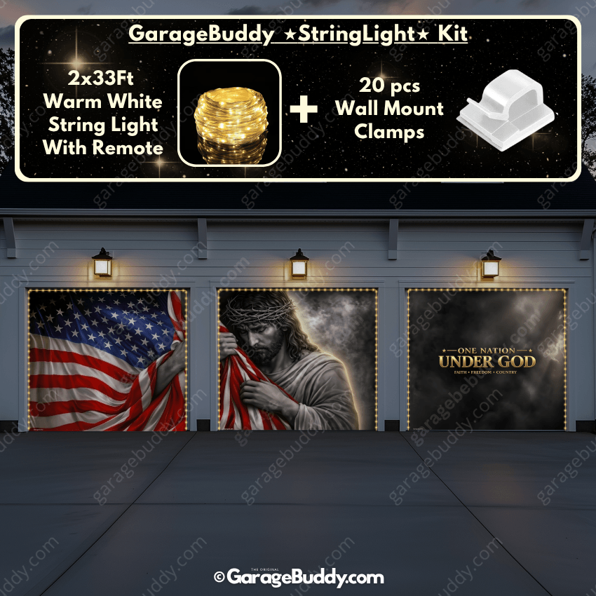 One Nation Under God | Patriotic Garage Door Cover