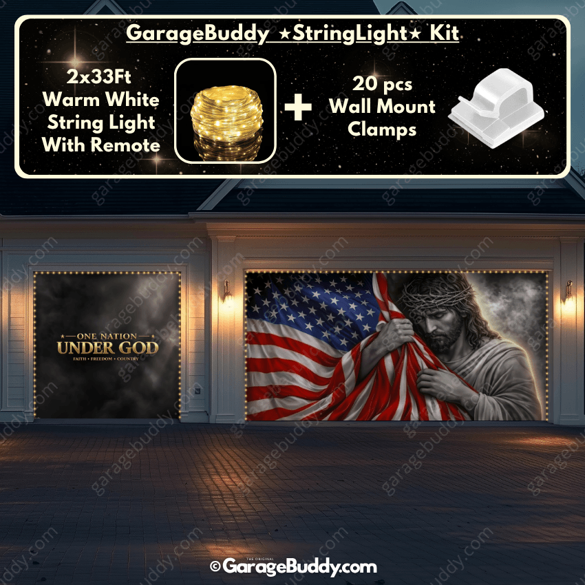 One Nation Under God | Patriotic Garage Door Cover