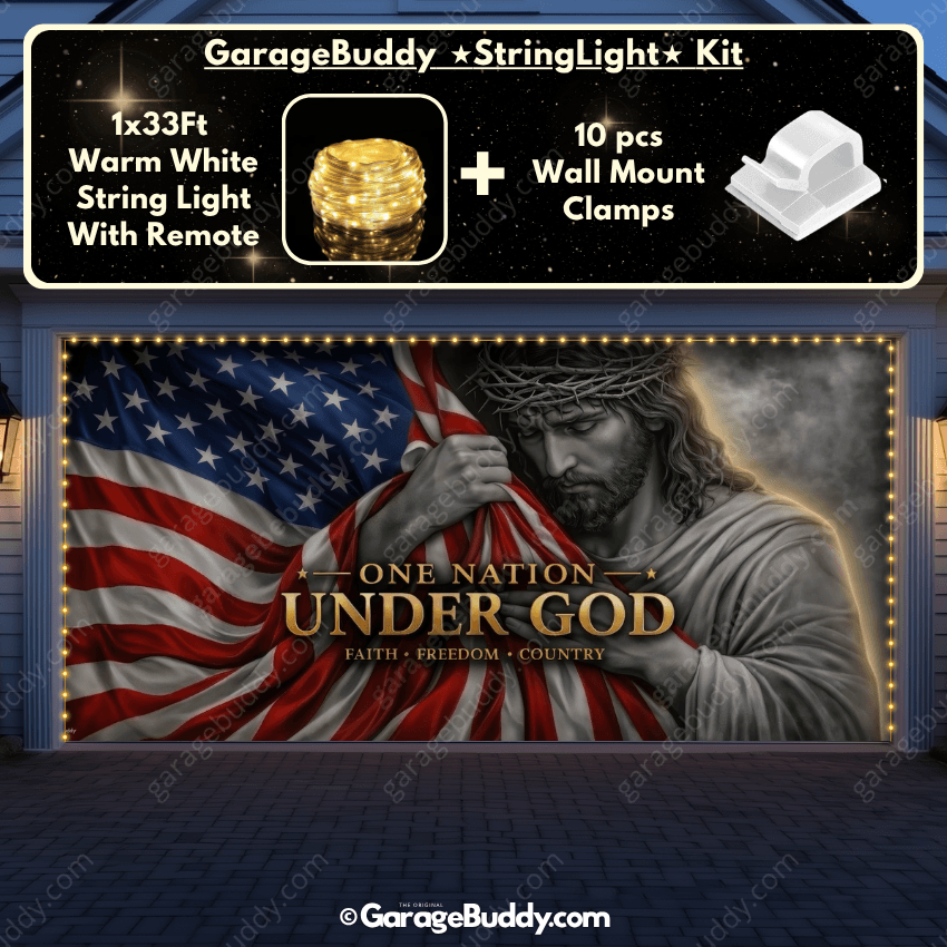 One Nation Under God | Patriotic Garage Door Cover