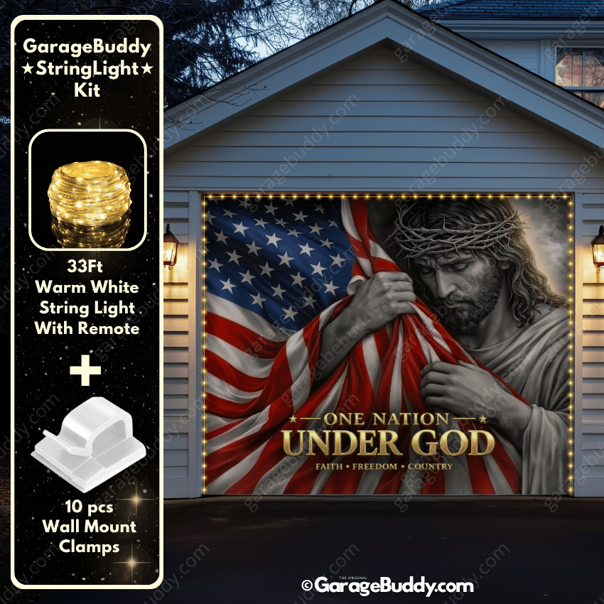 One Nation Under God | Patriotic Garage Door Cover