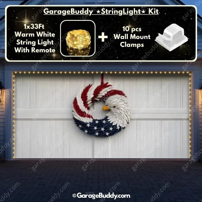 Patriotic Eagle Wreath | Patriotic Garage Door Cover