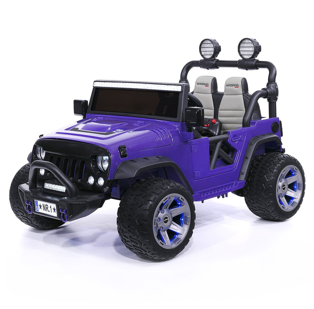 Trail Explorer 24V Kids Ride-On Car Truck with R/C Parental Remote | Purple
