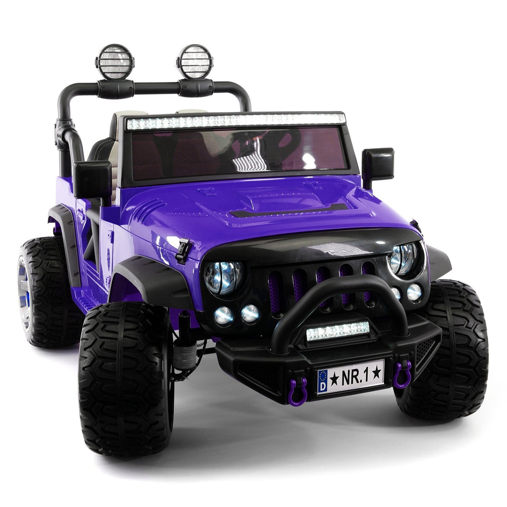 Trail Explorer 24V Kids Ride-On Car Truck with R/C Parental Remote | Purple