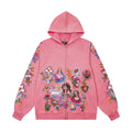 Righteous Risen King Zip Up Hoodie Pink