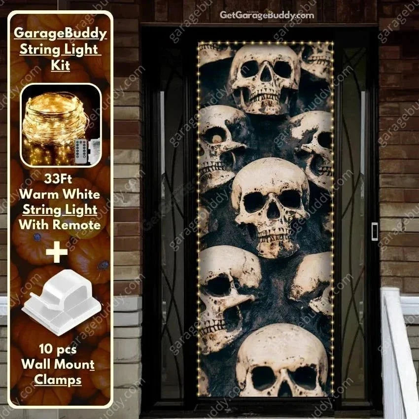 Skulls | Halloween Front Door Cover