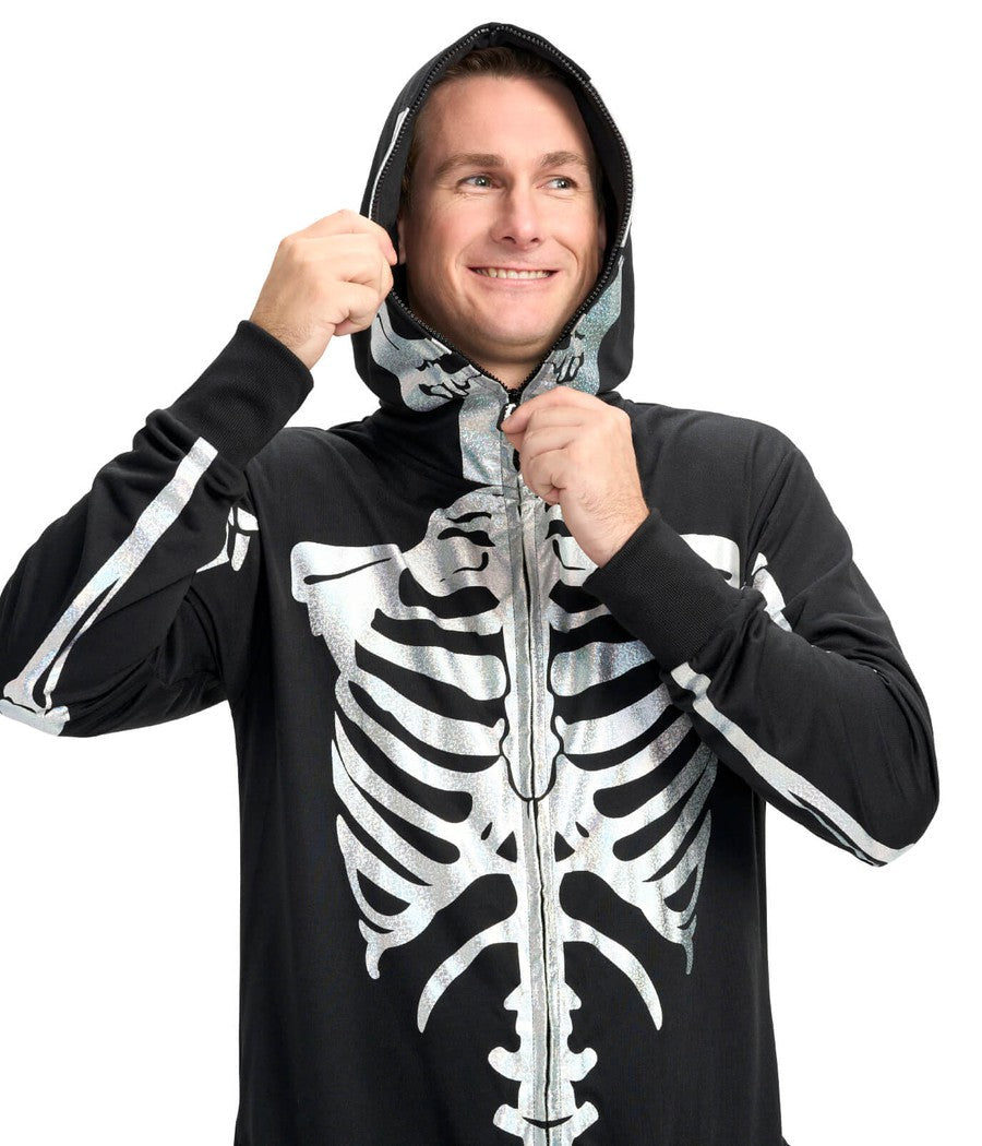 Men's Shimmer Skeleton Costume