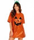 Sequined Pumpkin Costume Dress