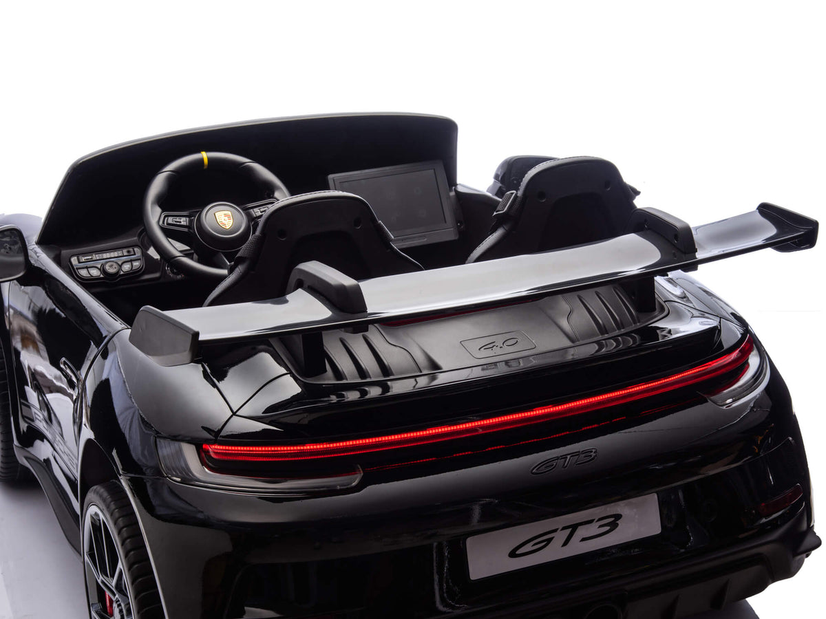 24V Porsche 911 GT3 Kids 2-Seater Ride On Car - Black
