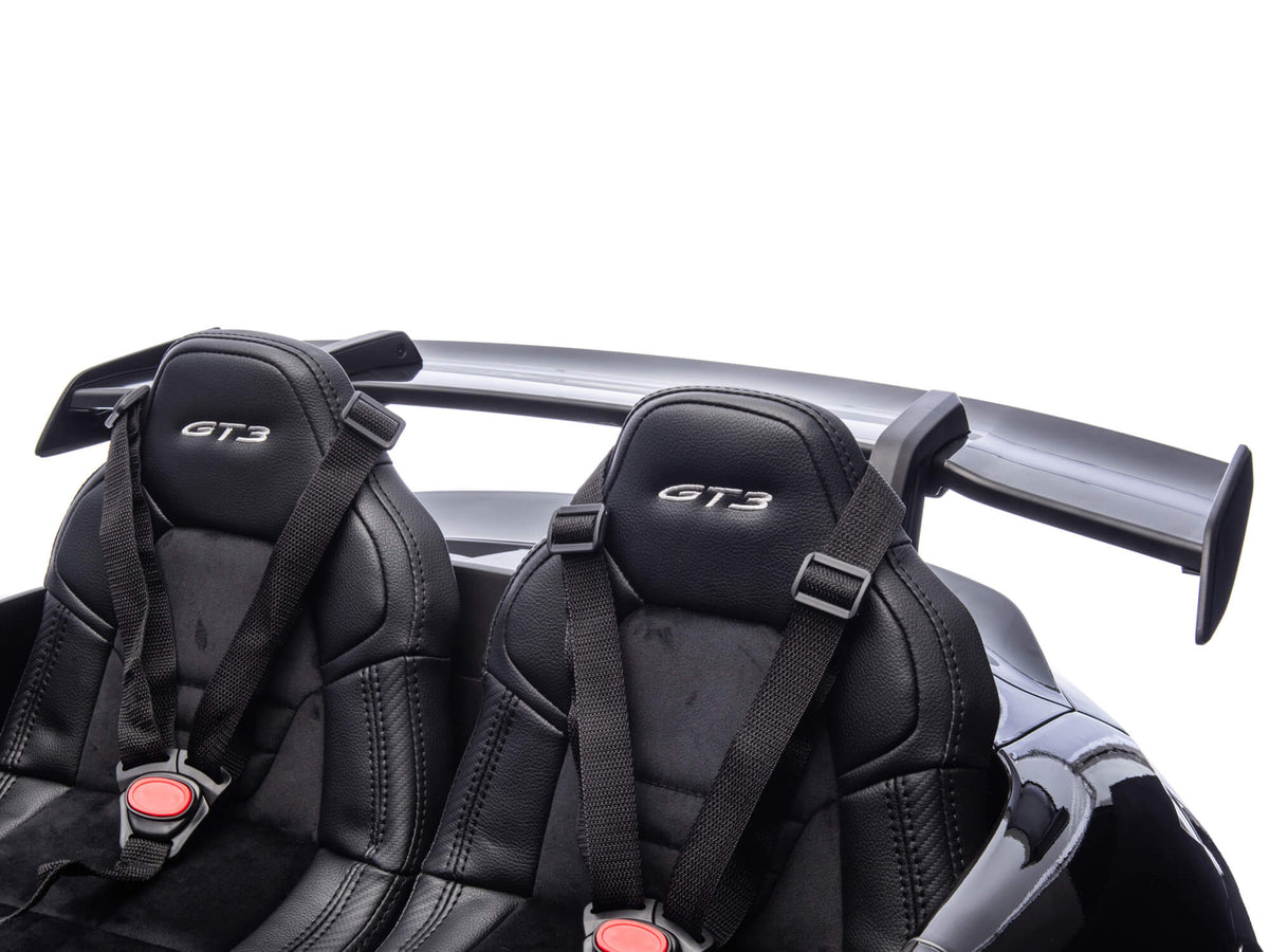 24V Porsche 911 GT3 Kids 2-Seater Ride On Car - Black