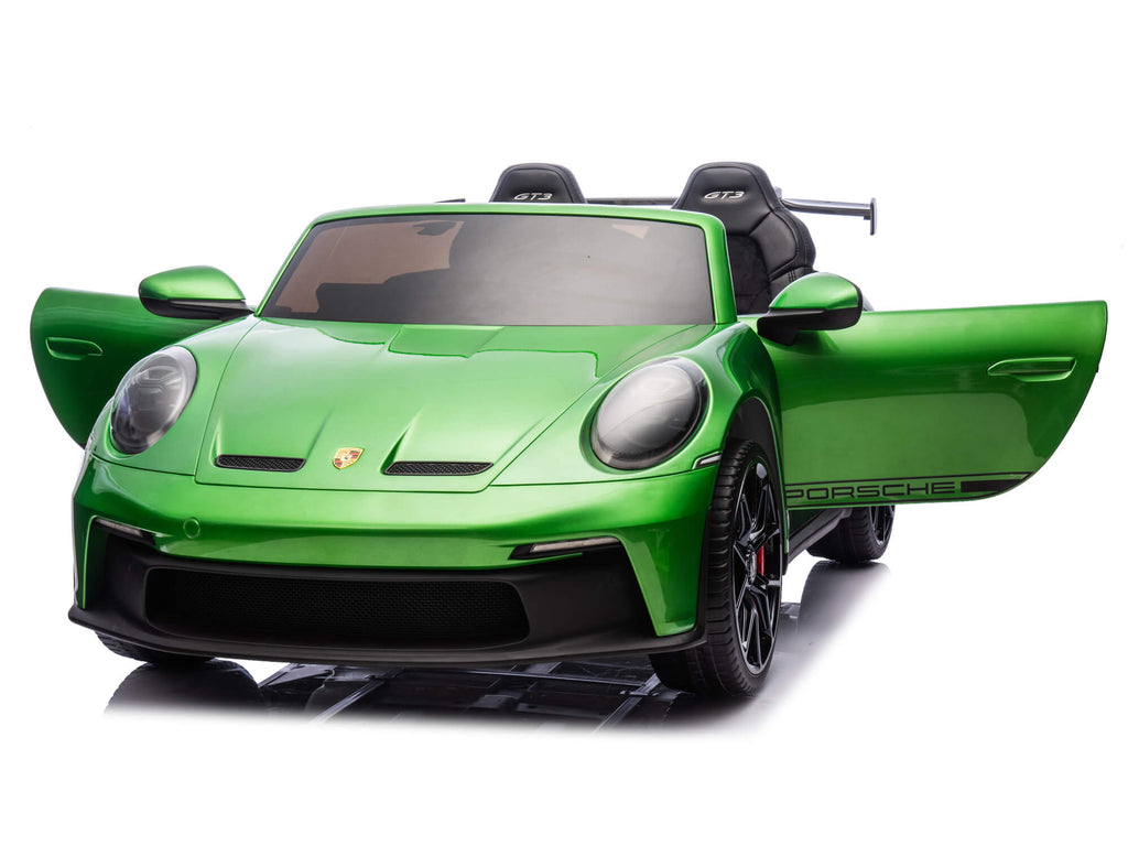 24V Porsche 911 GT3 Kids 2-Seater Ride On Car - Green