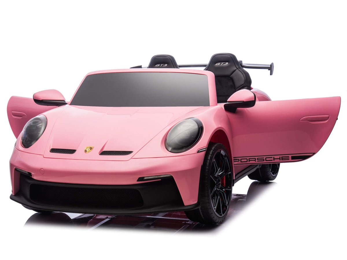 24V Porsche 911 GT3 Kids 2-Seater Ride On Car - Pink