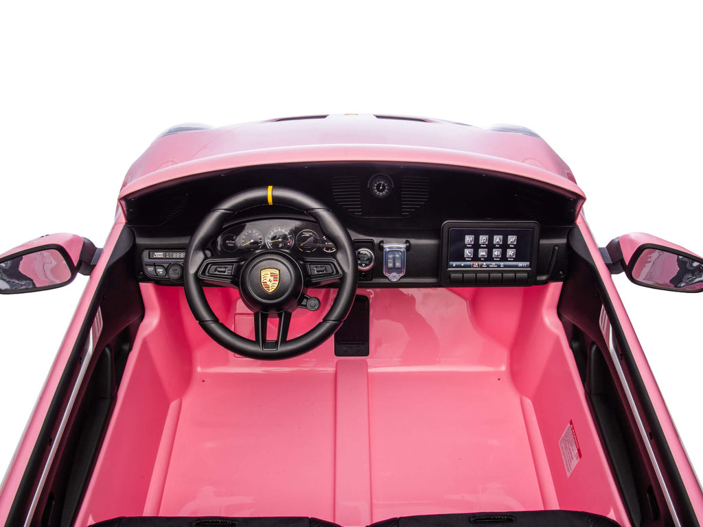 24V Porsche 911 GT3 Kids 2-Seater Ride On Car - Pink