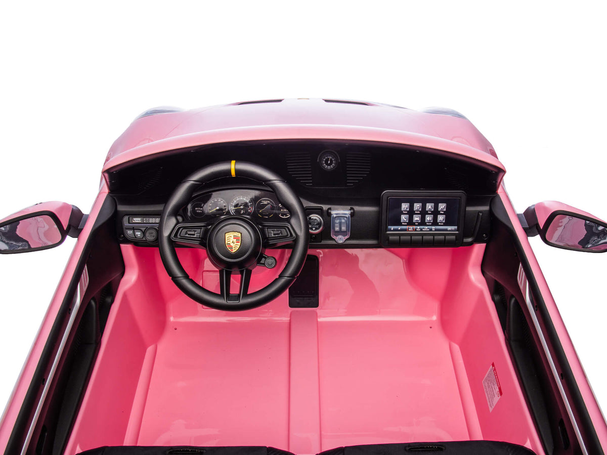 24V Porsche 911 GT3 Kids 2-Seater Ride On Car - Pink
