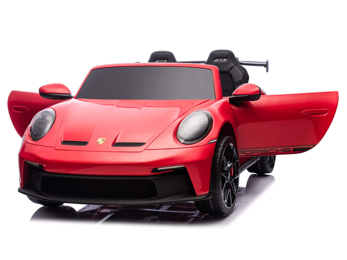 24V Porsche 911 GT3 Kids 2-Seater Ride On Car - Red