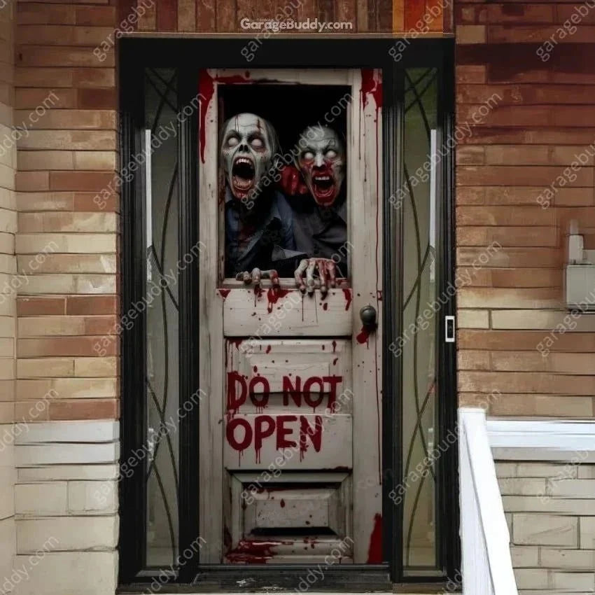 Zombie Breach | Halloween Front Door Cover