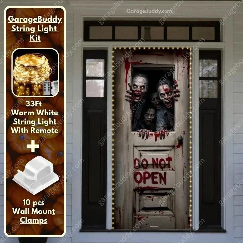 Zombie Breach (B) | Halloween Front Door Cover