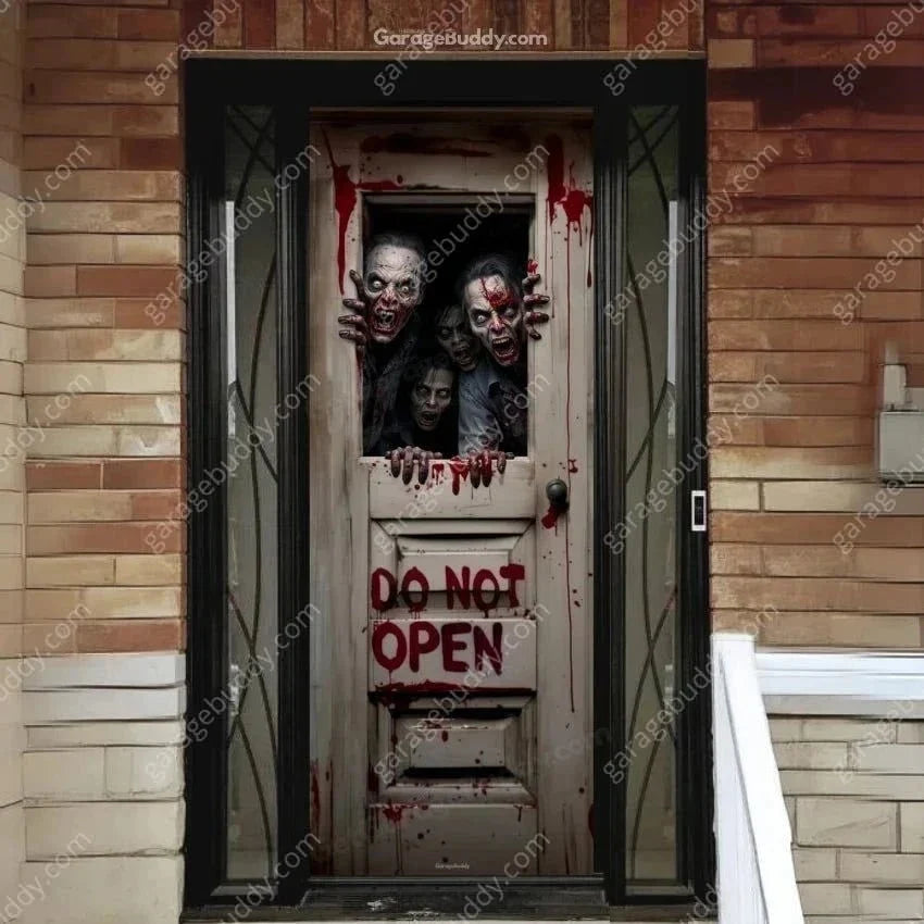 Zombie Breach (B) | Halloween Front Door Cover