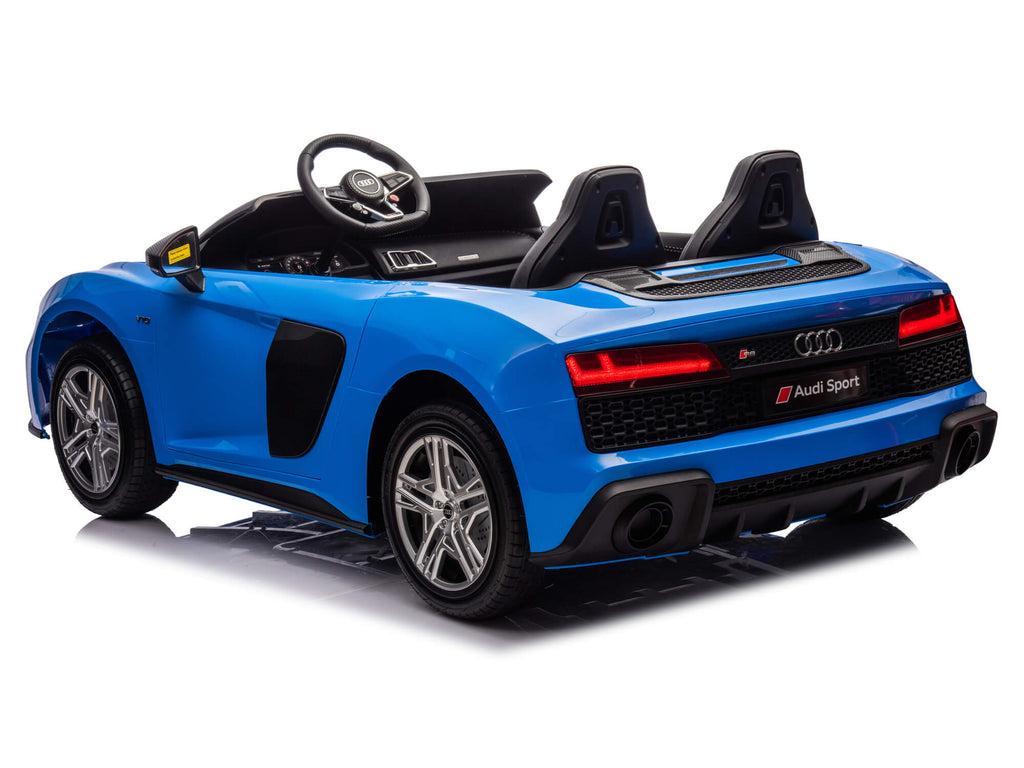 24V Audi R8 Spyder 2 Seater Ride on Car for Kids - Blue