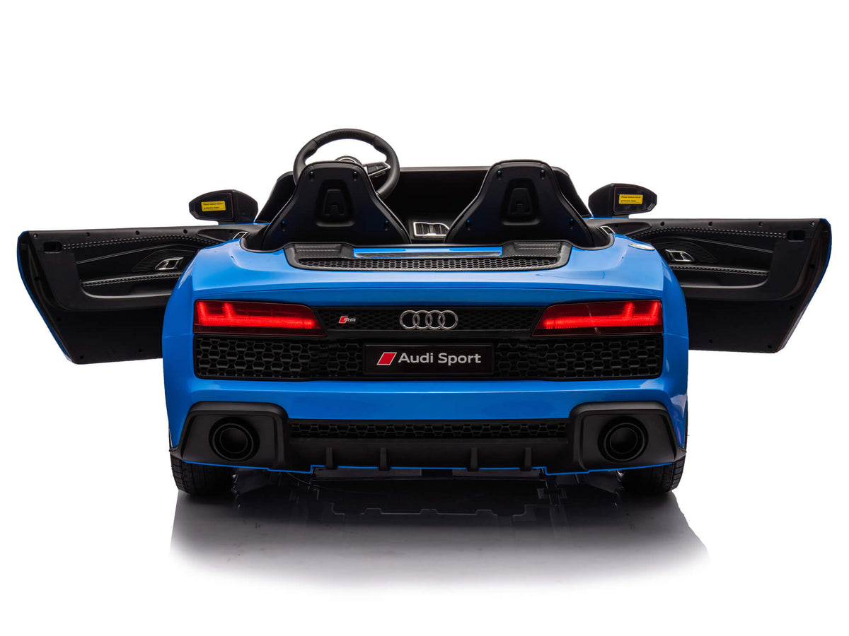 24V Audi R8 Spyder 2 Seater Ride on Car for Kids - Blue