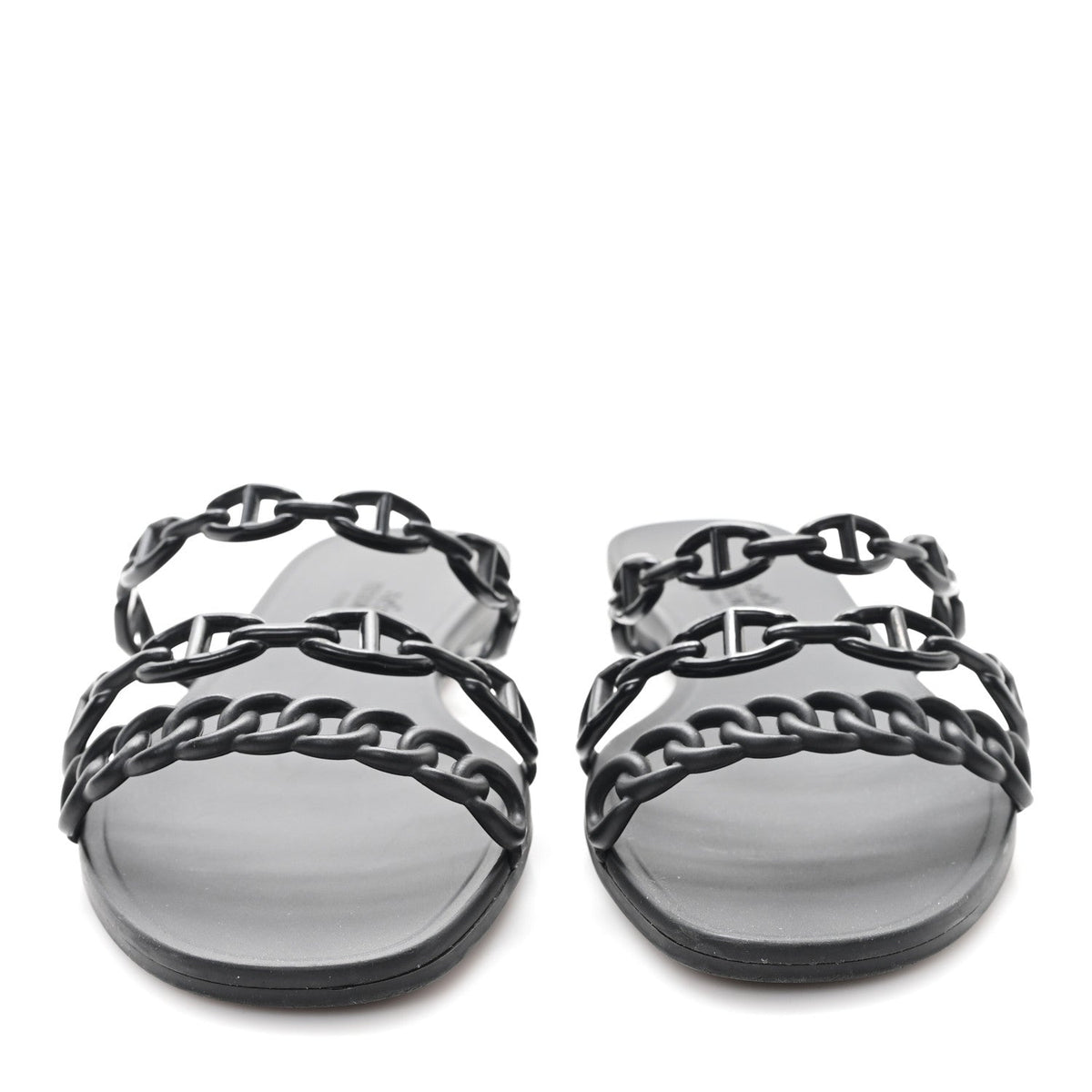 Rubber Chaine d'Ancre Rivage Sandals 38 Black