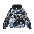 Vale Haunted House Ghost All Over Print Zip Up Hoodie Black Blue