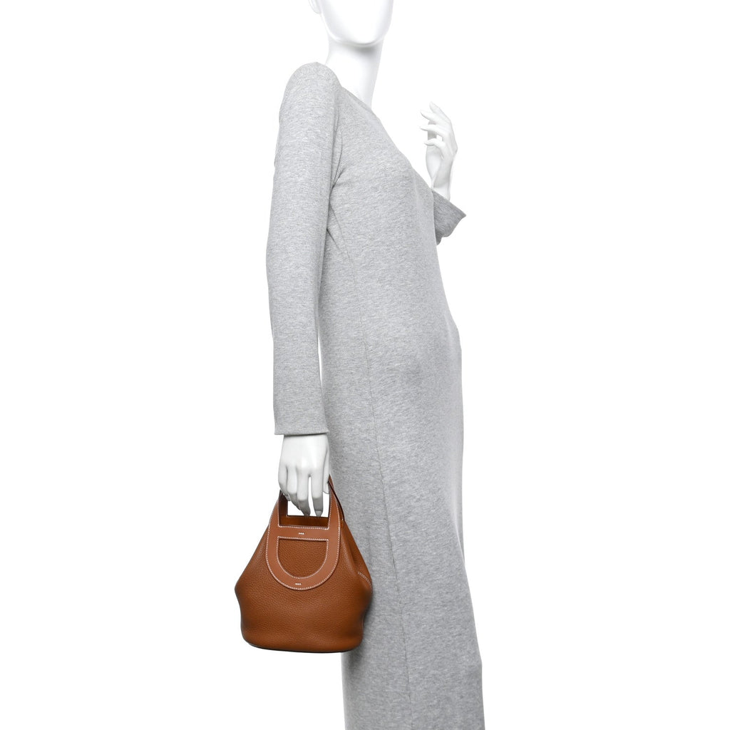 Taurillon Clemence Swift In-The-Loop 18 Bag Gold