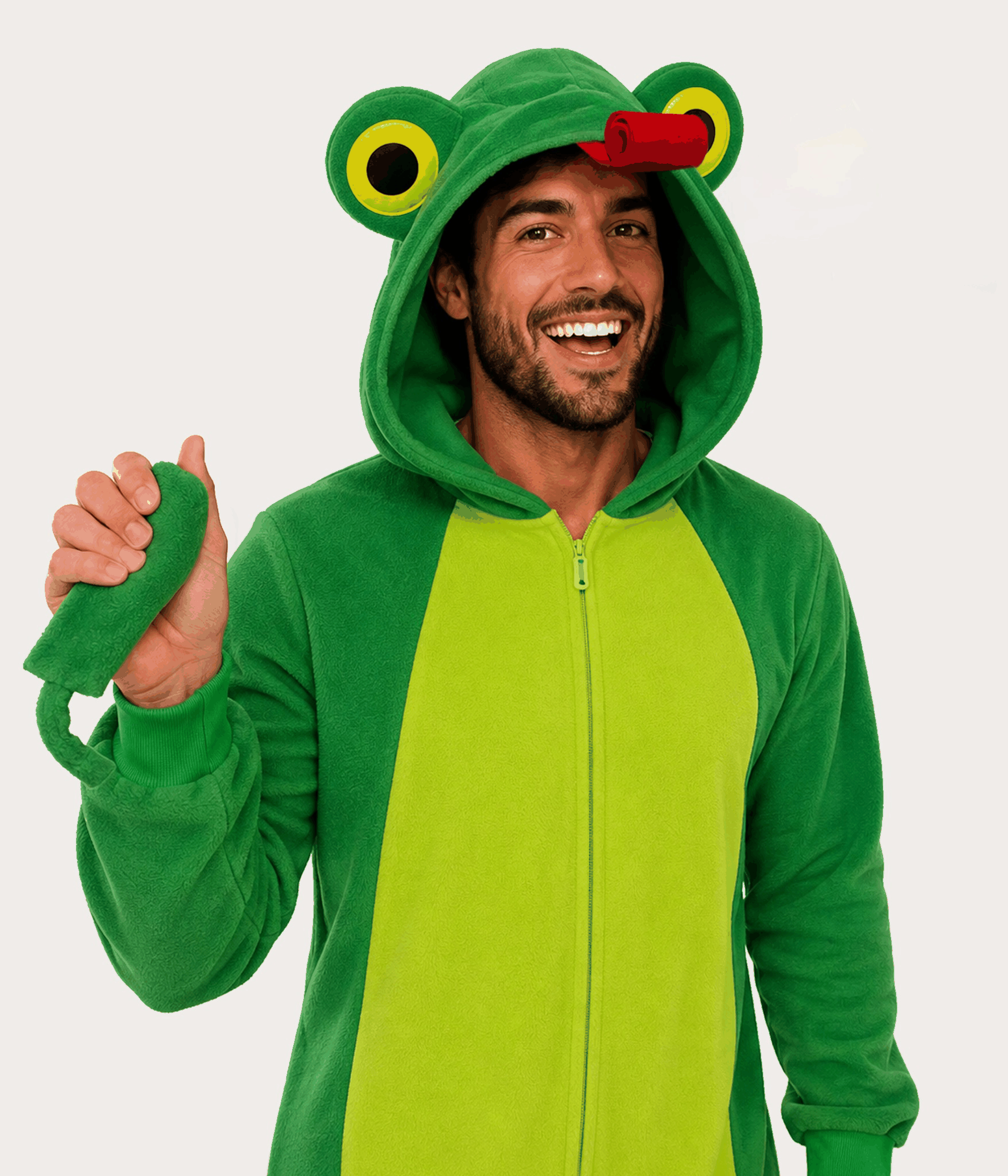 Men’s Pop-Out Tongue Frog Costume