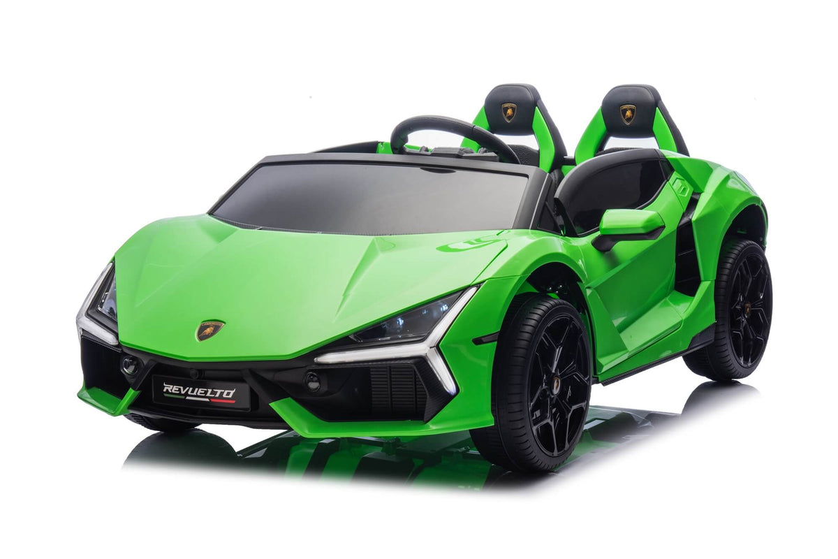 24V / 9 MPH Lamborghini Revuelto Two-Seater Kids Ride On Car – Green