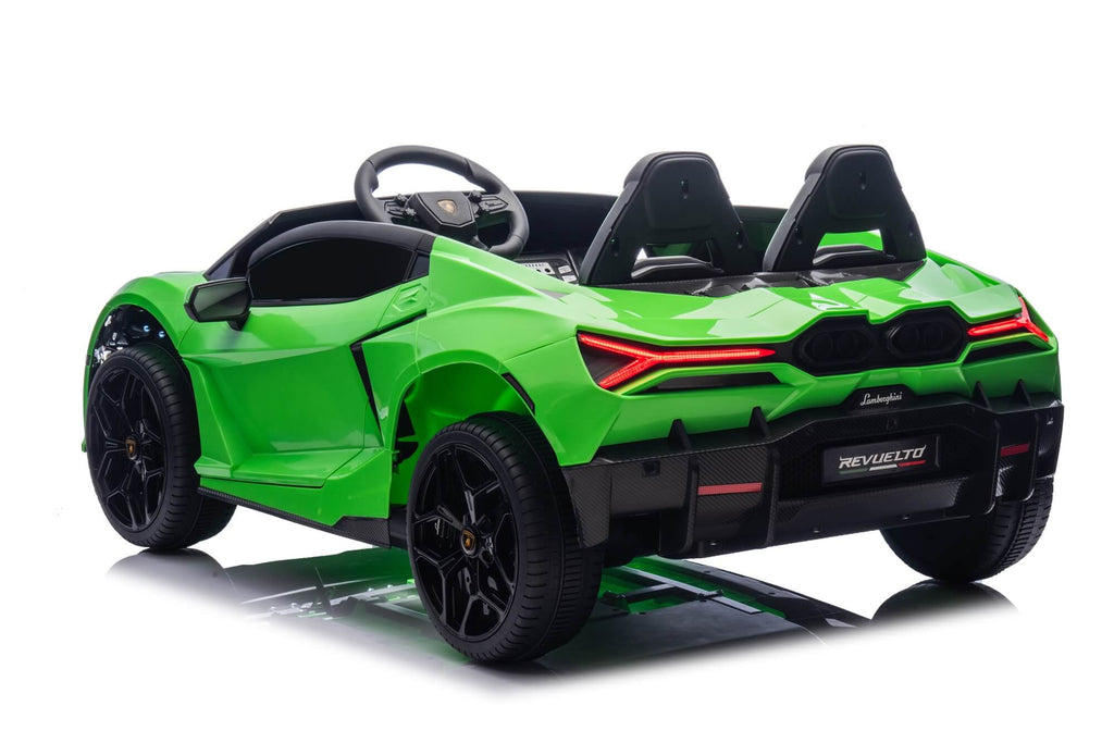 24V / 9 MPH Lamborghini Revuelto Two-Seater Kids Ride On Car – Green