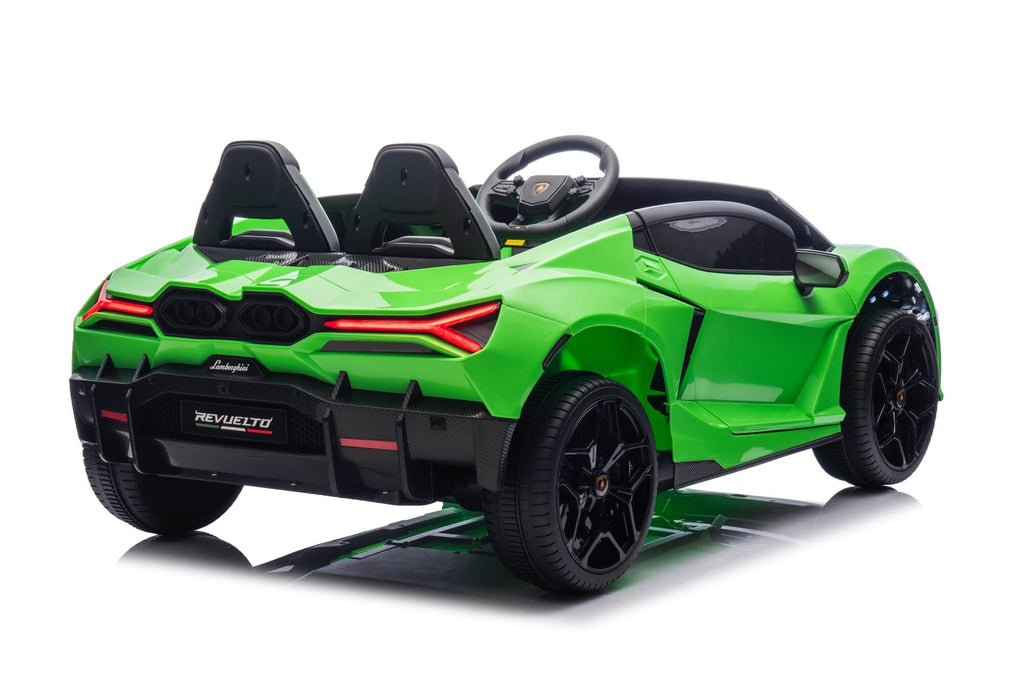 24V / 9 MPH Lamborghini Revuelto Two-Seater Kids Ride On Car – Green