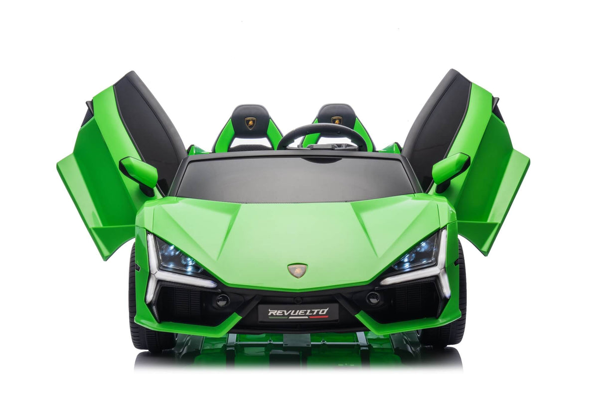 24V / 9 MPH Lamborghini Revuelto Two-Seater Kids Ride On Car – Green