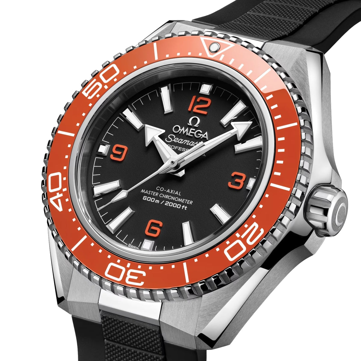 Seamaster Planet Ocean 600M 42mm - Black and Orange on Black Rubber Strap
