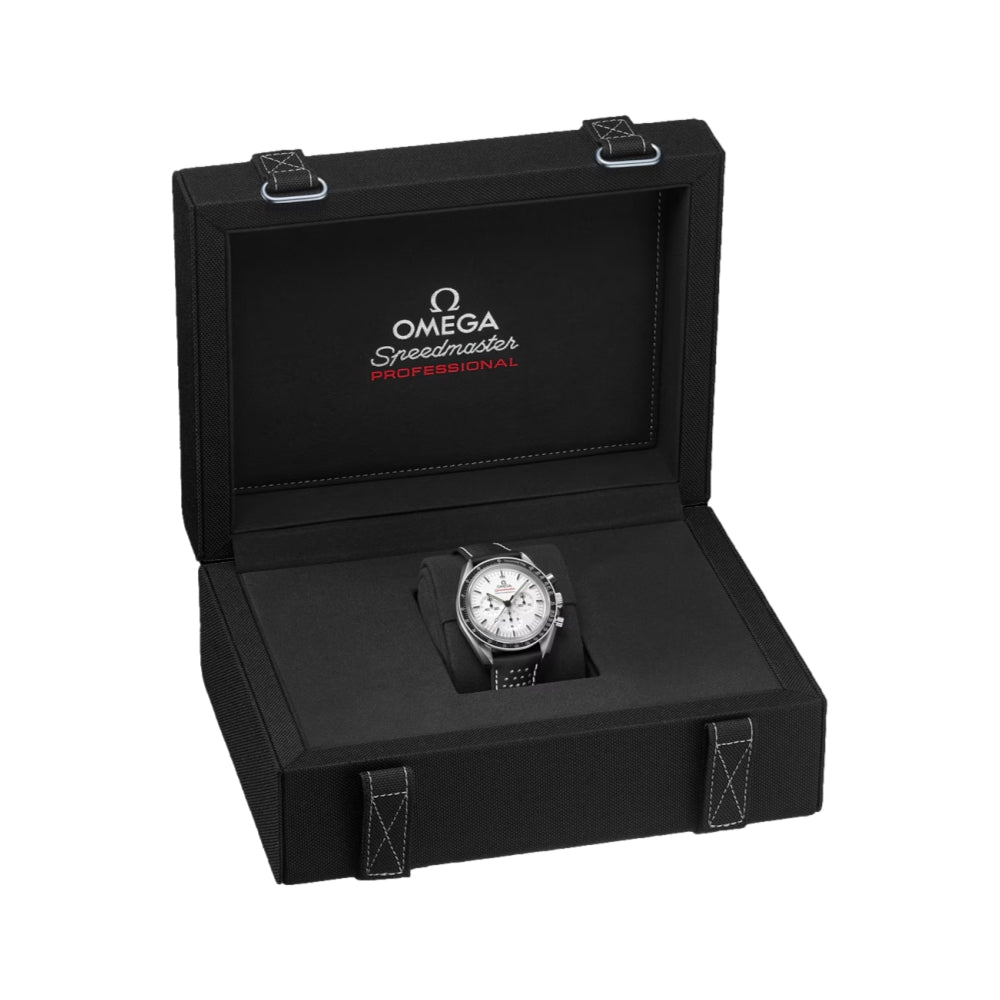Speedmaster Moonwatch Professional Chronograph Sapphire 42mm - White on Leather Strap