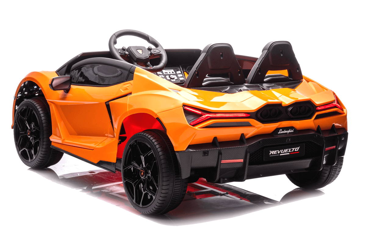 24V / 9 MPH Lamborghini Revuelto Two-Seater Kids Ride On Car – Orange