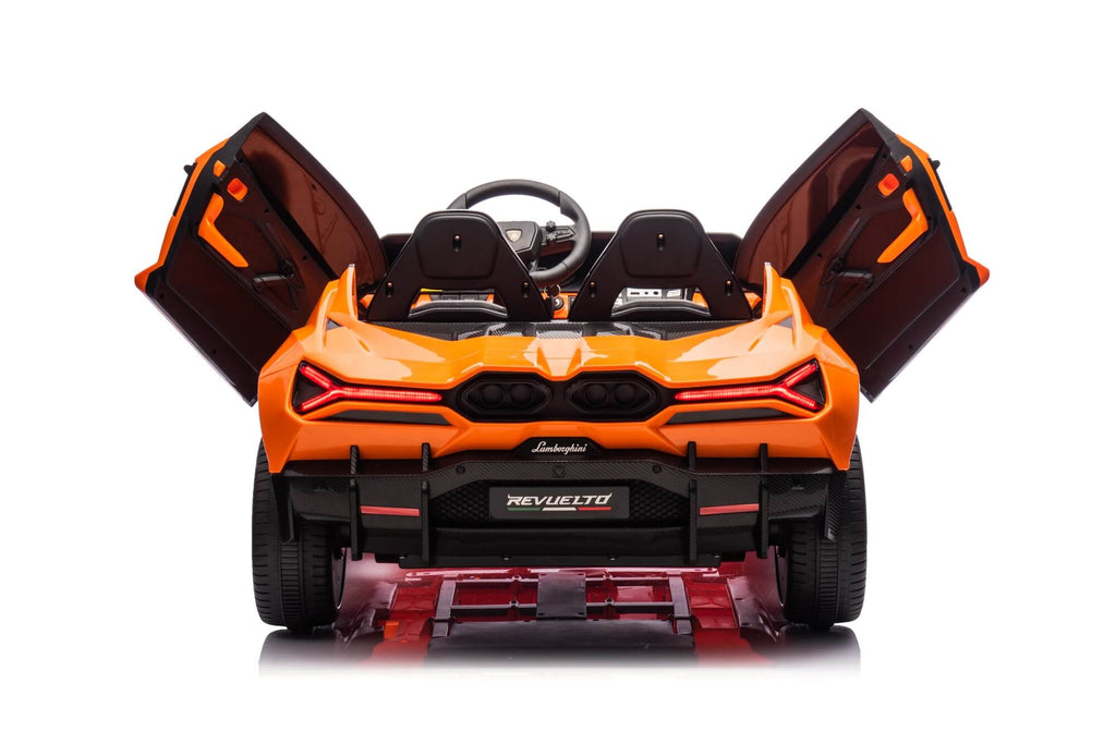 24V / 9 MPH Lamborghini Revuelto Two-Seater Kids Ride On Car – Orange